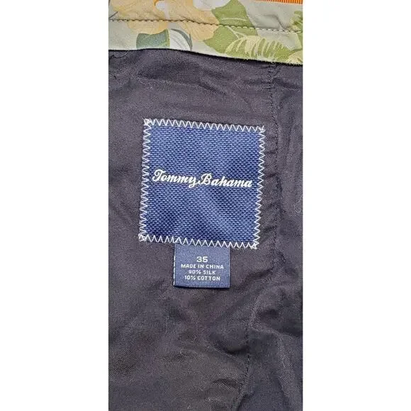 Tommy Bahama Shorts Mens Sz 35 Black Silk Cotton Flat Front Casual Summer C16 - Picture 6 of 11